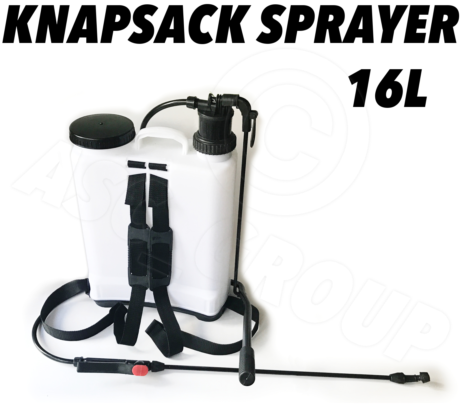 16L Knapsack Backpack Sprayer with Lance Pump Action Garden Weedkiller